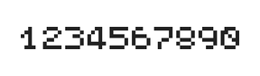 5×6数字点阵字体 ddN56AB0182