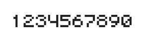5×6数字点阵字体 ddN56AB0189