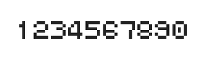 5×6数字点阵字体 ddN56AB0190