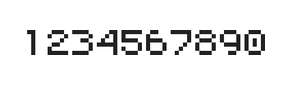 5×6数字点阵字体 ddN56AB0192