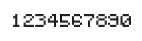 5×6数字点阵字体 ddN56AB0211