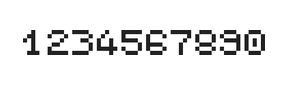 5×6数字点阵字体 ddN56AB0212