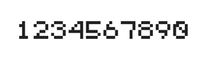 5×6数字点阵字体 ddN56AB0219