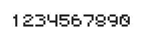 5×6数字点阵字体 ddN56AB0229