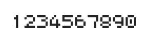 5×6数字点阵字体 ddN56AB0231