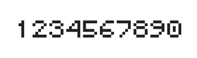 5×6数字点阵字体 ddN56AB0235