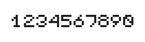5×6数字点阵字体 ddN56AB0238