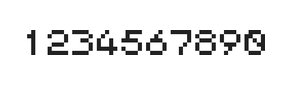 5×6数字点阵字体 ddN56AB0240