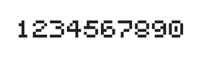 5×6数字点阵字体 ddN56AB0241