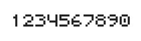 5×6数字点阵字体 ddN56AB0243