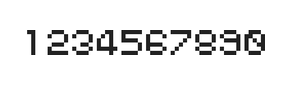 5×6数字点阵字体 ddN56AB0248