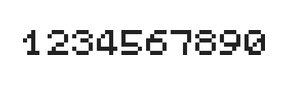 5×6数字点阵字体 ddN56AB0254