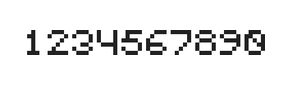 5×6数字点阵字体 ddN56AB0257