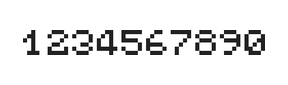 5×6数字点阵字体 ddN56AB0259