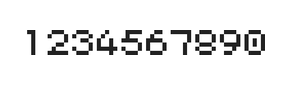 5×6数字点阵字体 ddN56AB0260