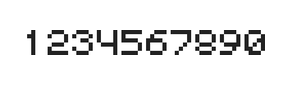 5×6数字点阵字体 ddN56AB0261