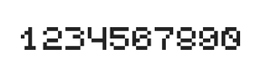 5×6数字点阵字体 ddN56AB0263