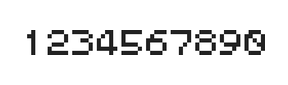 5×6数字点阵字体 ddN56AB0272