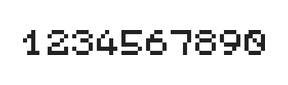 5×6数字点阵字体 ddN56AB0274