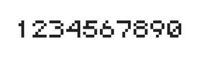 5×6数字点阵字体 ddN56AB0276