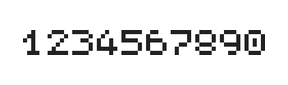 5×6数字点阵字体 ddN56AB0278