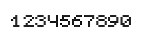 5×6数字点阵字体 ddN56AB0283
