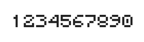 5×6数字点阵字体 ddN56AB0285