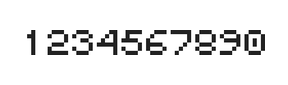 5×6数字点阵字体 ddN56AB0286