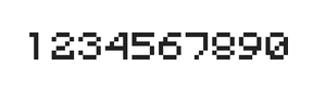 5×6数字点阵字体 ddN56AB0288