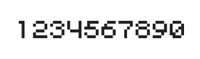 5×6数字点阵字体 ddN56AB0290