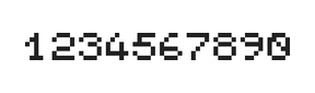 5×6数字点阵字体 ddN56AB0294