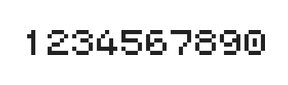 5×6数字点阵字体 ddN56AB0298