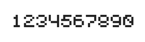 5×6数字点阵字体 ddN56AB0300