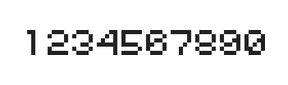 5×6数字点阵字体 ddN56AB0301