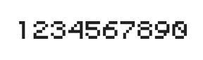 5×6数字点阵字体 ddN56AB0306
