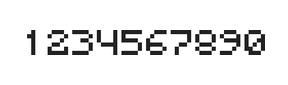 5×6数字点阵字体 ddN56AB0307