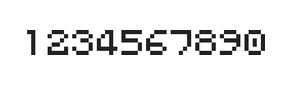 5×6数字点阵字体 ddN56AB0312