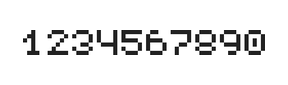 5×6数字点阵字体 ddN56AB0315