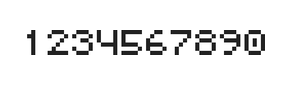 5×6数字点阵字体 ddN56AB0320