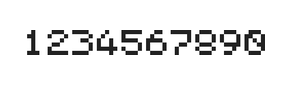 5×6数字点阵字体 ddN56AB0324