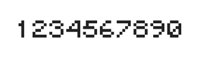 5×6数字点阵字体 ddN56AB0330