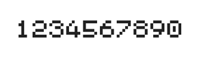 5×6数字点阵字体 ddN56AB0338