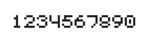 5×6数字点阵字体 ddN56AB0341