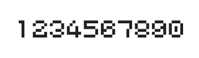 5×6数字点阵字体 ddN56AB0342