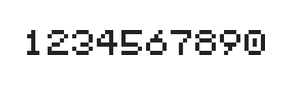 5×6数字点阵字体 ddN56AB0346
