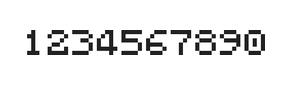 5×6数字点阵字体 ddN56AB0348