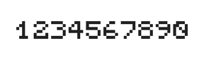 5×6数字点阵字体 ddN56AB0349