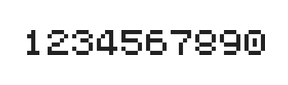 5×6数字点阵字体 ddN56AB0350