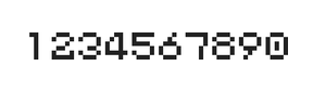 5×6数字点阵字体 ddN56AB0354