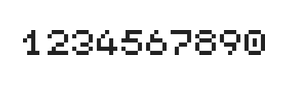 5×6数字点阵字体 ddN56AB0357
